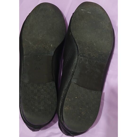 Vintage Chanel cc womens size 8 black ballet flats shoes 100% authentic - Picture 8 of 8